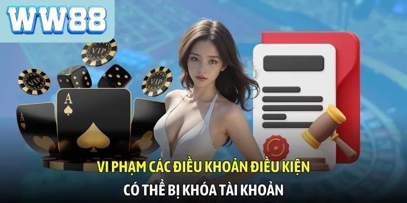Vi phạm các điều khoản điều kiện có thể bị khóa tài khoản